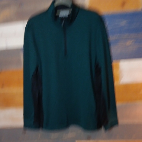 PGA Tour Other - PGA Tour Golf Quarter Zip Shirt L Green Black